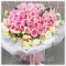 BOU 0166  粉紅色玫瑰99支+配花