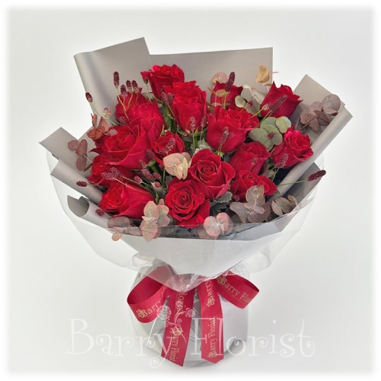 BOU 0195 厄瓜多爾紅色大玫瑰花束