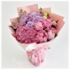 BOU 0196 荷蘭粉牡丹 + 康乃馨花束