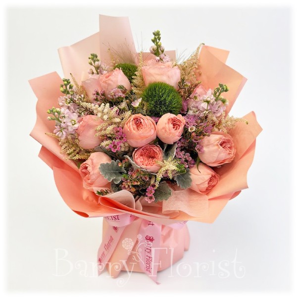 BOU 0201 田園玫瑰 花束