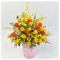 ARR 0048 Yellow Rose + Oncidium Table Arrangement
